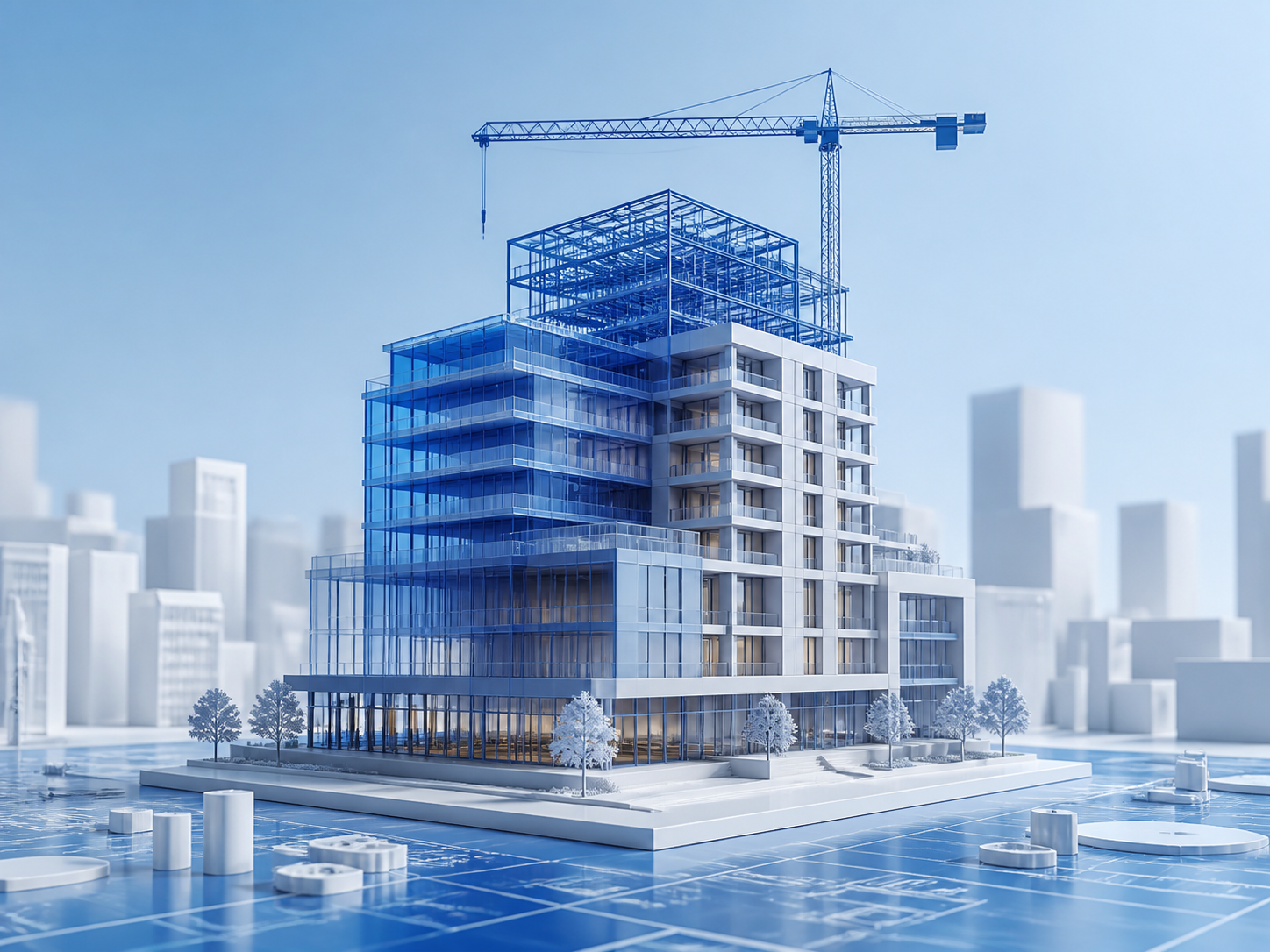 Construction multifamily and commercial financing illustration
