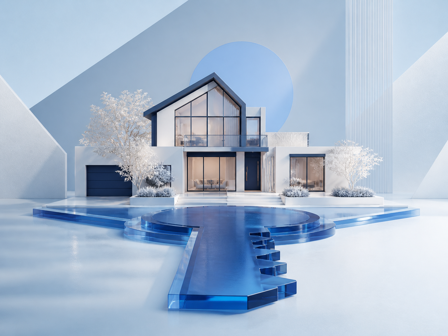Modern home financing illustration